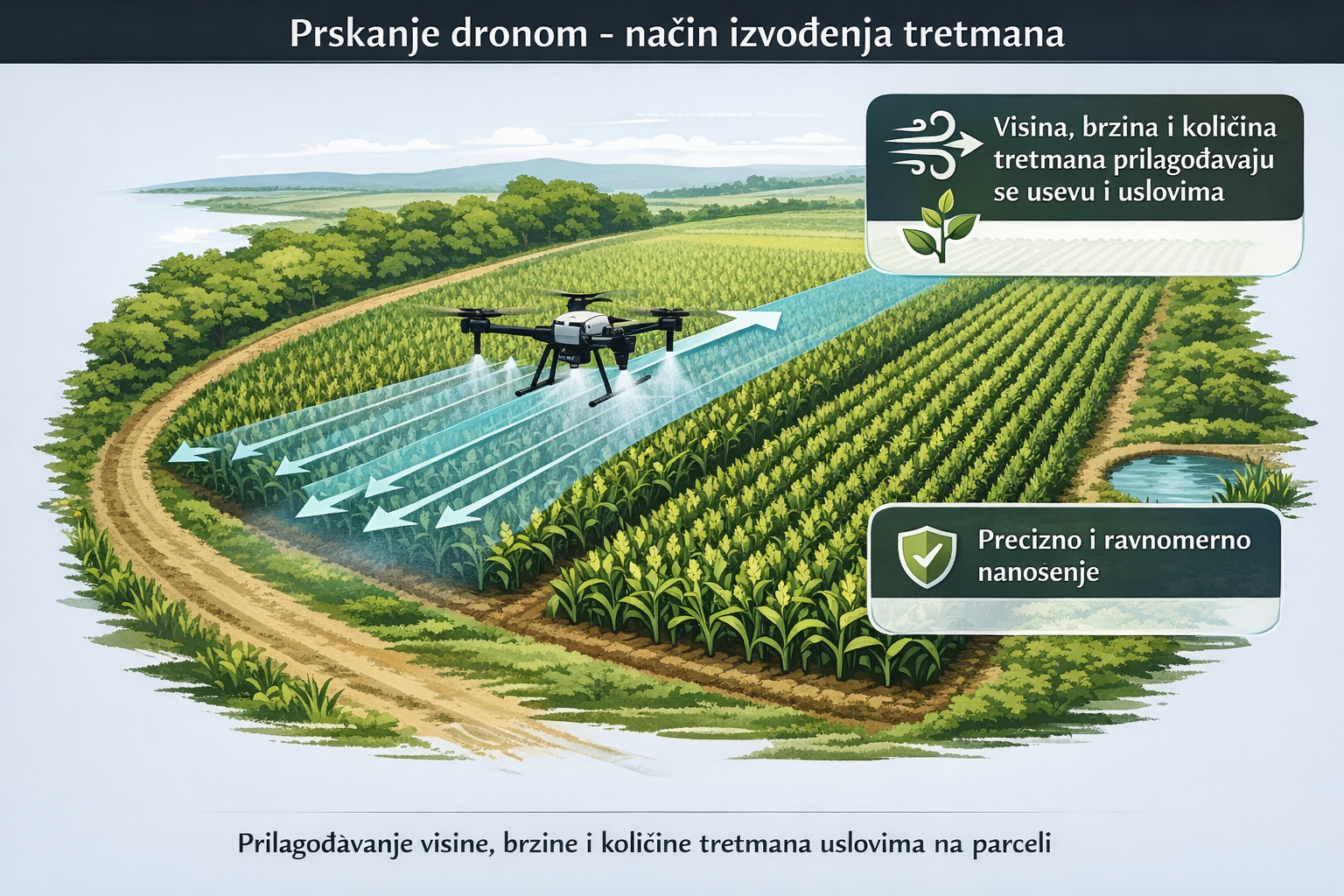 Prskanje dronom - edukativni prikaz